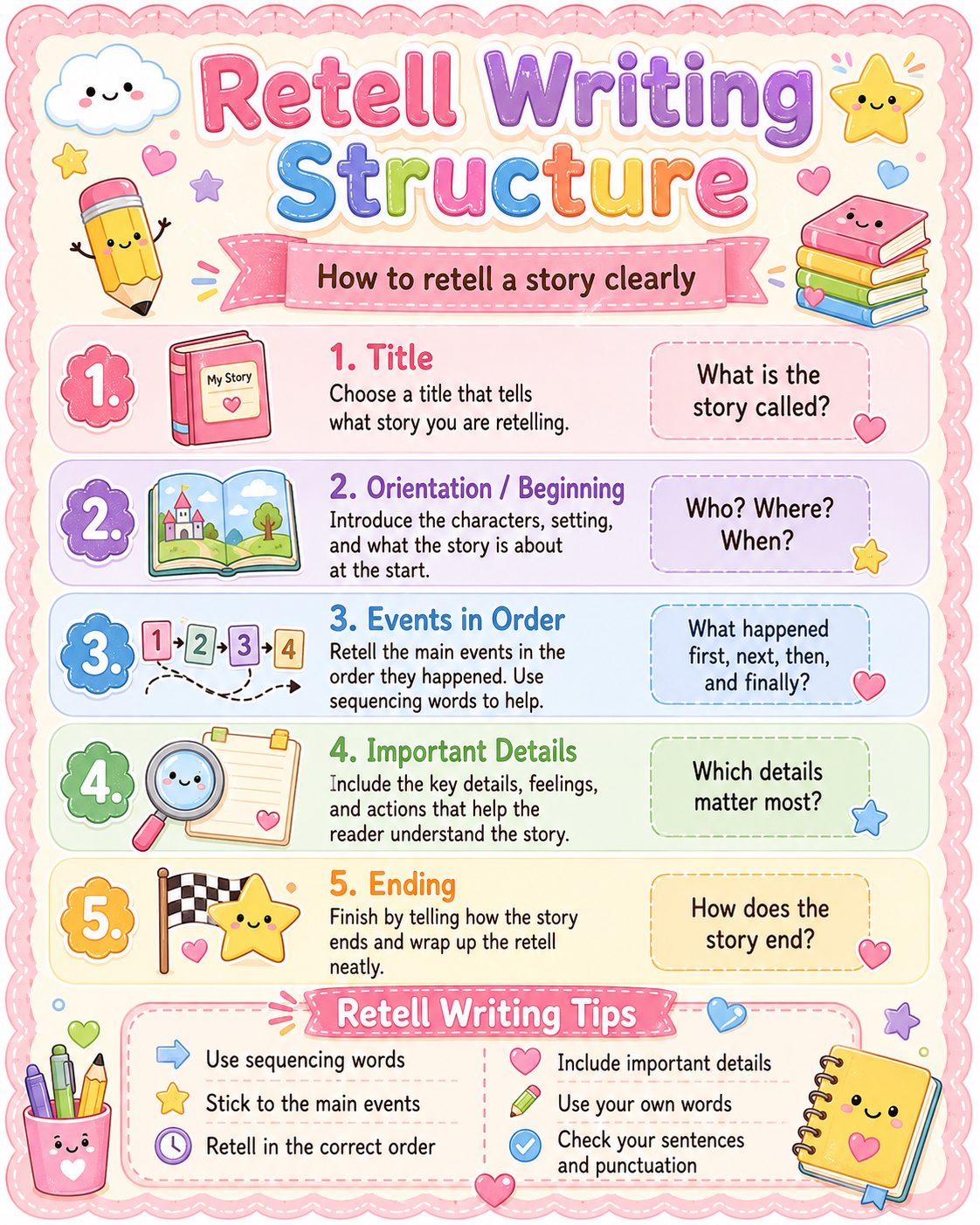 Retell Writing Structure